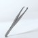 Pinzet beast, narrow, 8.5 cm, silver color