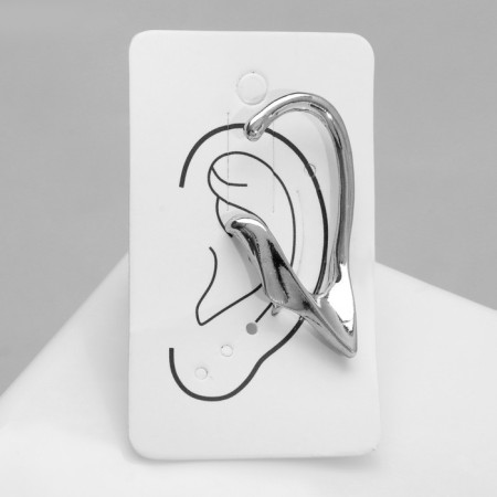 Earrings "Kuffa" Elf, silver color-3