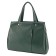 Female bag, artificial leather, green 36x10x27 cm