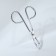 Pinzet in the form of scissors, straight, 8.2 cm, silver color