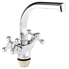 Accoona A4471 kitchen mixer, two -leaf, with a nut, chrome