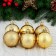 Set of balls plastic D-5 cm, 12 pcs "Andante" gold