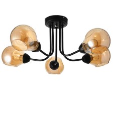 Chandelier 1089/5BK 40W E27 Black 60x60x26 cm Bayerlux