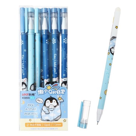 Gel handle washed ink, blue rod 0.5 mm, body with a mix