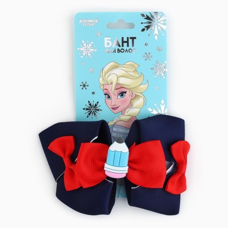 Outlet. Hair bow on a hairpin, 12 cm, cold heart
