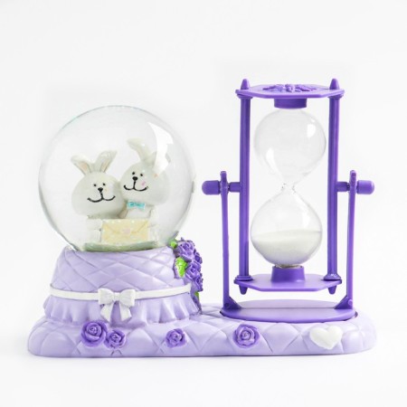 Sanding clock "Bunny", souvenir, with backlight, 17 x 8.6 x 13 cm, mix-1