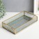 Standing interior glass with a mirror rectangular "Drops on the window" with handles 5x14x24 cm