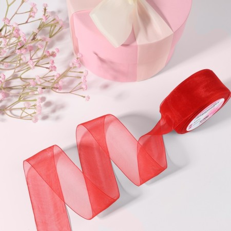 Kapron tape, 40 mm, 20 ± 1 m, color red No. 26-1