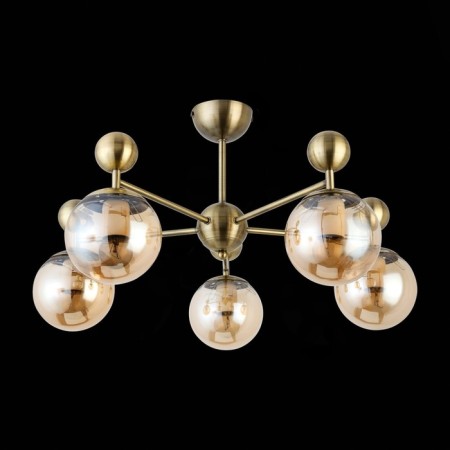 Ceiling EVOLUCE lamp. Sle106302-05. Pechio. 5x60 watts, E27, 63x63x34 cm, bronze color-3