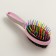 Bilateral brush - comb with wavy teeth, middle, 6 x 19 cm, pink