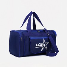 Male sports male bag, 3 outer pockets, long belt, blue color