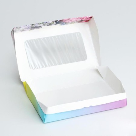 Folding box with the window "Flowers", 20 x 12 x 4 cm-2