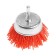 Nylon brush for a tundra drill, with hairpin, "cup", 75 mm