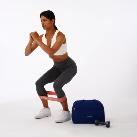 Sports bag, textura, small size, blue color-8