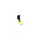 Mormyshka column black, red eye + bell lime, weight 1.5 g