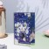 Postcard "Congratulations!" Vase with flowers, embossing, congruff, a5