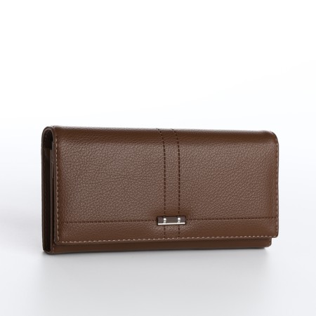 Women's wallet on a magnet, brown color