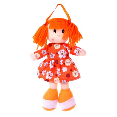 Soft toy "Doll", in a chintz dress, with tails, color mix-3