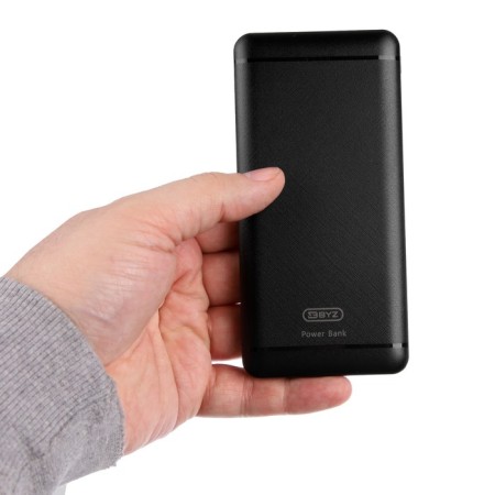 External BYZ W3 battery, 10,000 mAh, 2 USB, 1 Type-C, 2.1 A, PD, Black-7
