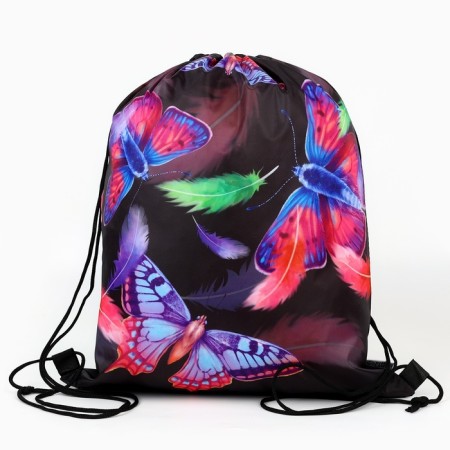 Shoe bag "Bright butterflies" Bologna material, 30 x 40 cm-9