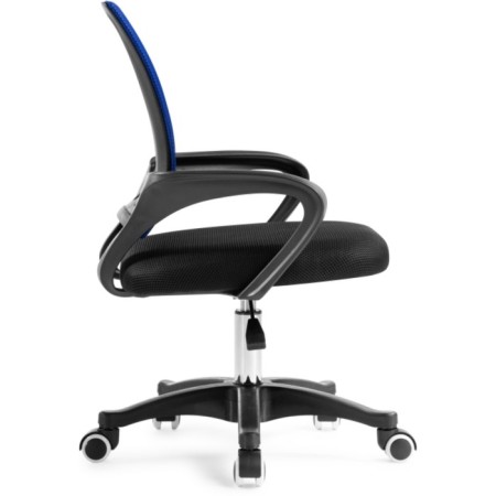 Computer chair Turin plastic/fabric, black/blue mesh 60x55x82 cm-3