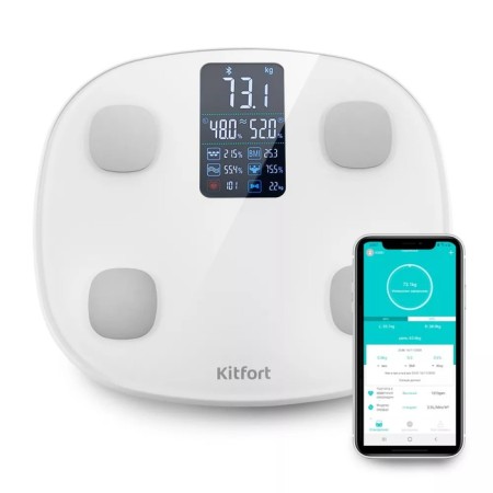 Floor Libra KitFort KT-808, up to 150 kg, from 4haa (included), white