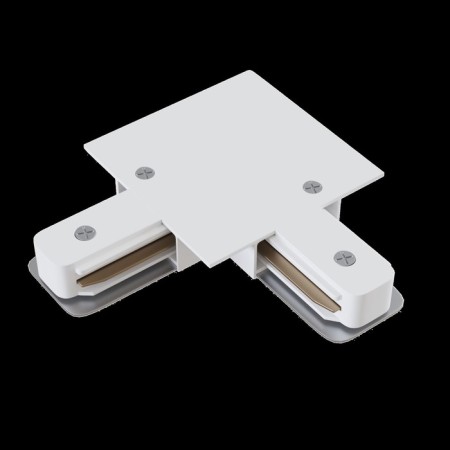 Connector L-shaped for the built-in track system Technical tra002CL-11W, 9.5x9.5x2 cm, white color-4
