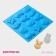Form for 3D jewelry "Christmas Toy", silicone, 30 × 30 cm, 12 cells, blue color