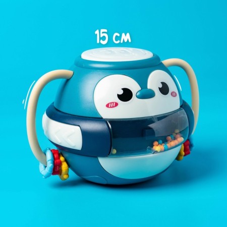 Musical toy "Kid Peningvi", with mobile elements, sound, light, blue color-7