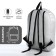 A backpack with a zipper, external pocket, 2 side pockets, gray color