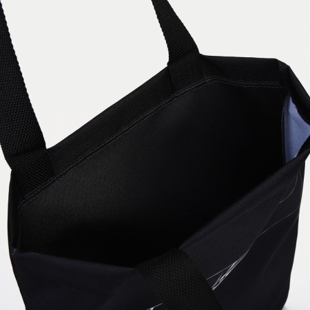 Shoper bag without fastening, black color-2
