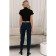 Women's turtleneck with short sleeve Eliseeva Olesya, size 42, black color