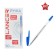 Ballic handle Office Style 820, node 0.7 mm, blue ink, transparent body