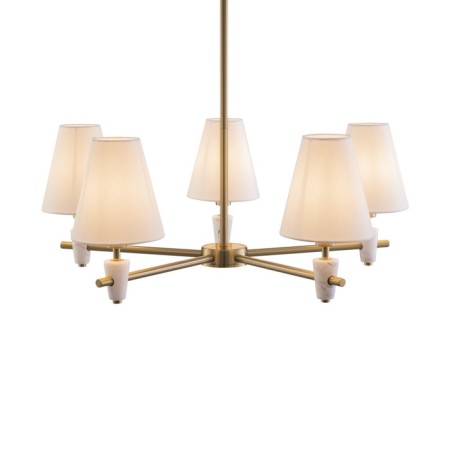 Freya FR5371CL-05BS PIETRA, 495x325x245 mm ceiling lamp, E14, 5x40W, brass color-4