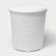 Corner underwear basket with a rattan lid, 60 l, 40 × 40 × 58 cm, white color