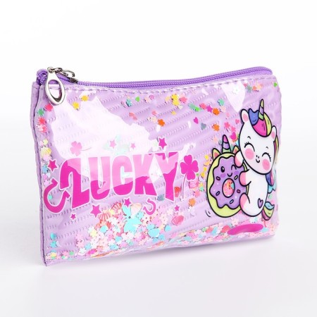 Lightning cosmetic bag, lilac color