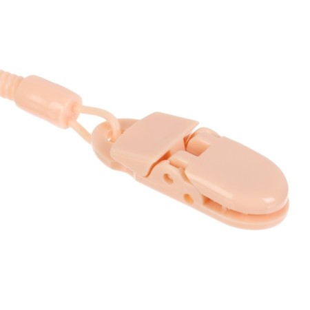 Nipple - orthodontic dummy, silicone, +6 months, with a holder, pink color-13