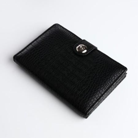 Cover for car documents and passports on a magnet, black color-2