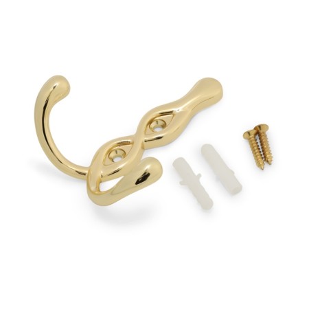 Furniture hook cappio pigtail, two -rod, color gold-4
