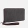 Male purse with lightning, department for bills, for cards, for coins, brown color