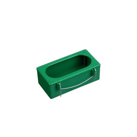 A hinged feeder - a drinker 4 x 6 x 12 cm, tray, plastic Greengo-1