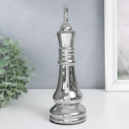 Souvenir ceramics "Chess figure. King" silver 25x8.2x8.2 cm-1