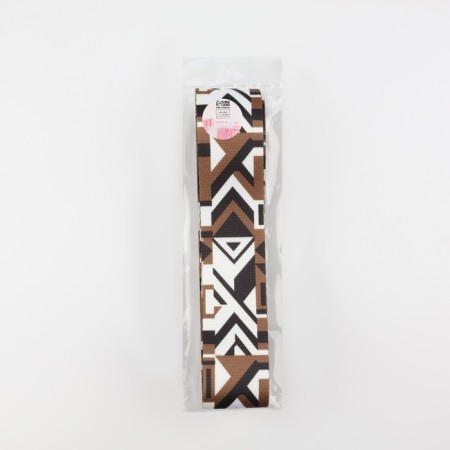 Strap string “Geometry”, 38 mm, 3 ± 0.1 m, black-brown color-2