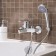 Bath mixer "RMS" SL50-009E, short spout, shower set, zinc, chromium