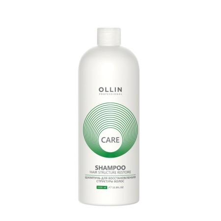 Hair shampoo to restore the hair structure OLLIN CARE, 1000 ml