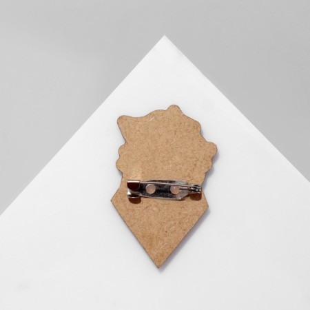 Brooch wooden "anime" tanziro, color-2