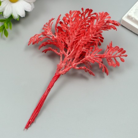Artificial plant for creativity "thuja" 1 bouquet = 6 branches raspberry 13 cm-1