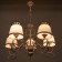Deborah chandelier 5x40W E14 Patinated gold 65x65x65 cm Bayerlux