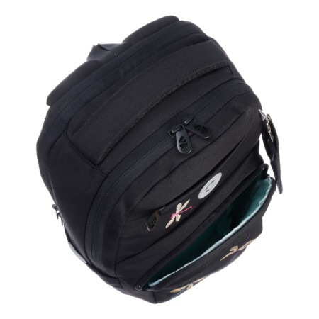 Youth backpack 43 x 27.5 x 16 cm, Grizzly, ergonomic back, laptop compartment, black-12