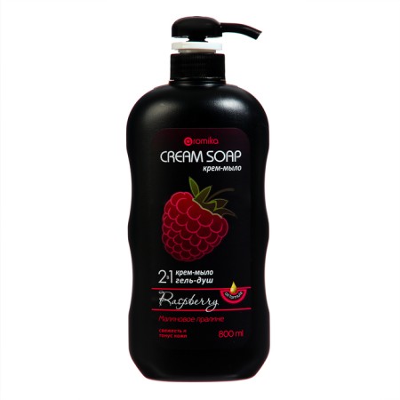 Cream-soap + shower gel 2B1 aromika raspberry praline, 800 ml